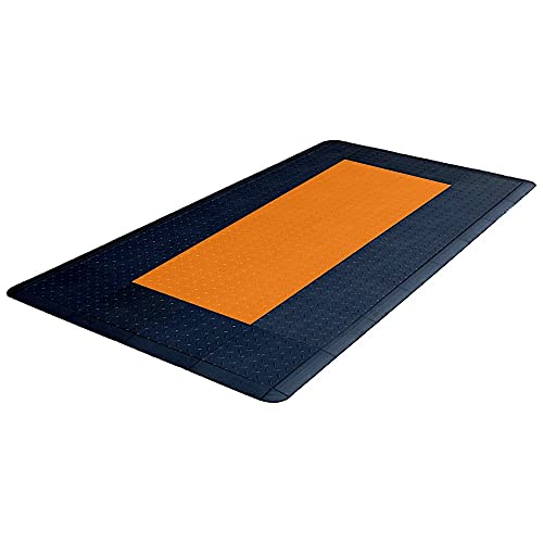 Speedway Garage Floor Mat Kit for Motorcycle, Small, Black/Orange - color: Black/Orange, size: Garage Kit - Motorcycle