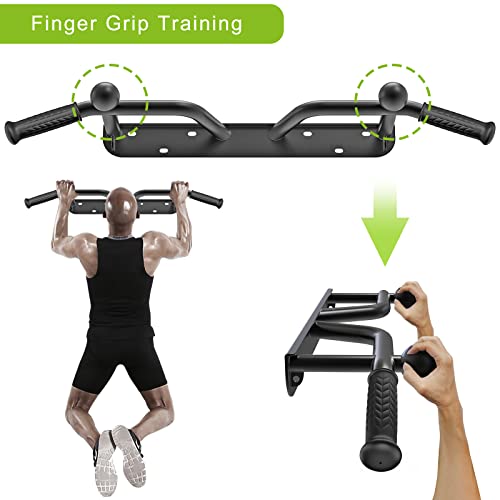 Kipika Heavy Duty Wall Mounted Doorway Pull Up Bar, Multifunctional Chin Up Bar, Portable Fitness Door Bar, Body Workout Home Gym System - color: Multi Handle with Ball