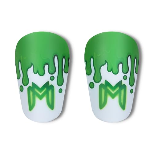MediCaptain MiniGuards - Mini Shin Guards for Soccer Players - Tiny Shin Pads for Men, Women, Teens - Miniature Shin Guards 3.9 x 2.4 inch - Perfect for High Level Soccer Athletes - color: Slime