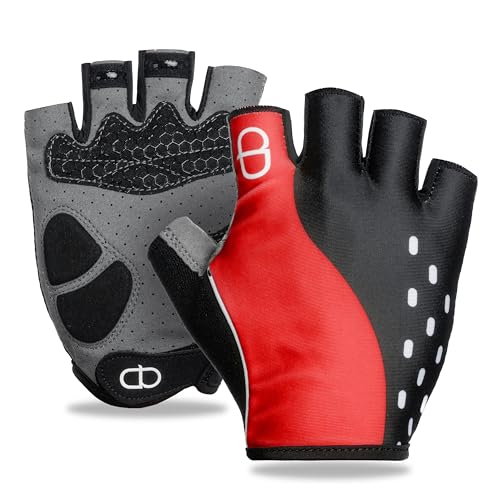 DA--Workout Gloves for Men and Women, Exercise Gloves for Weight Lifting, Cycling, Gym, Training, Breathable and Snug fit-Fluorescent Red - size: Add Extra Size