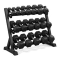 350/450/550 lbs Rubber Hex Dumbbells with Rack Free Weight for Home Gym, Durable Rubber Dumbbell with Storage,Coated Cast Iron Weight Strength Training Dumb bell Exercise Fitness Equipment - style: 350 lb