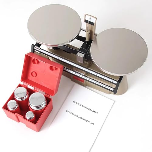 Precision Mechanical Balance, 0.1g-2000g Lab Analytical Double Pan Scales, with Zero Adjustment Knob, Weight Kit, for Colleges, Laboratory
