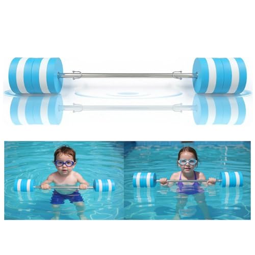 Aqua Pool Barbell for Swim Lesson Fitness Exercise Equipment -Foam Pool Weights Dumbbells - Aquatic Water Workout Bar for Aerobics Weights