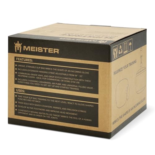 Meister SlipStrike Water-Filled Boxing Slip Bag w/Hanging Strap & Carabiners