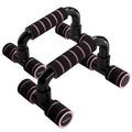 READAEER Push Up Bars Gym Exercise Equipment Fitness 1 Pair Pushup Handles with Cushioned Foam Grip and Non-Slip Sturdy Structure Push Up Bars for Men & Women - color: Pink