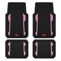 Rubbermaid Car Floor Mat, Heavy Duty All-Weather Car Mats Full Set with Dual-Tone Pink Aluminum Inserts – Universal Fit, Anti-Slip Backing, Trim-to-Fit for Most SUV, Sedan, Van - color: Pink