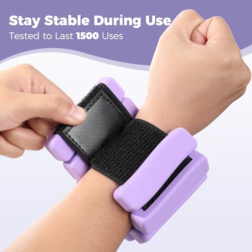 Sportneer Wrist & Ankle Weights for Women & Men Set of 2 (1LB/2LB Each) - Soft Silicone Arm & Leg Weights for Pilates, Yoga, Walking, Barre, Home Workout, Water Aerobics - color: Aura Lavender, size: 4 Lb Pair (2 Lb Each)