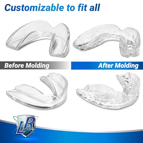 Moldable Mouthguards Pack of 6 in 3 Different Sizes– Customizable, Moldable, Trimmable Dental Night Guard for Teeth Grinding, Clenching, Athletic Sports, and Whitening Tray