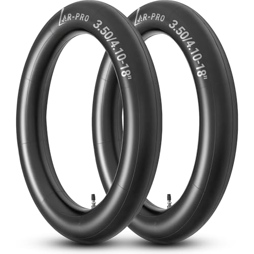 AR-PRO 3.50/4.10-18 Dirt Bike Inner Tubes with TR4 Straight Valve, Universal Heavy Duty 100/90-18" 100/100-18" 110/80-18" 110/90-18" Off-Road Motorcycle Tube and More (2-Pack) - size: 3.50/4.10-18"