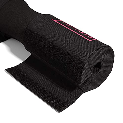 FITGIRL - Squat Pad and Hip Thrust Pad for Leg Day, Barbell Pad Stays in Place Secure, Thick Cushion for Comfortable Squats Lunges Glute Bridges, Olympic Bar and Smith Machine - color: Black (Deluxe)