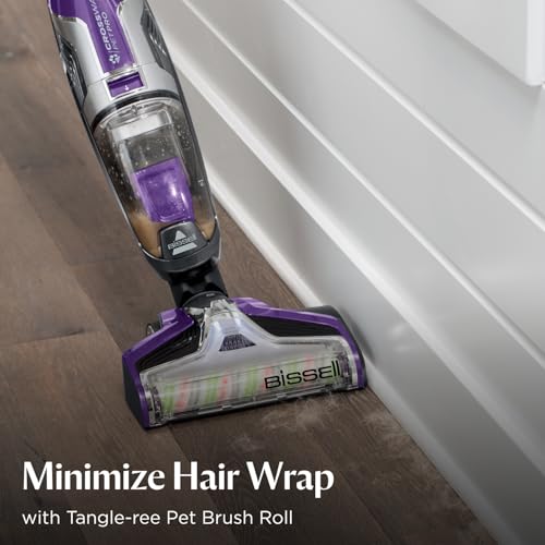 Bissell CrossWave Pet Pro Wet Dry Vacuum Mop, Hard Floors, 2306A | All-in-one vacuum & mop; area rugs & hard floors; Purple color; simultaneous vacuuming & washing - style: CrossWave Pet Pro