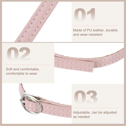 uxcell Replacement Ankle Strap for Heels Detachable Shoe Straps PU Leather Shoe Band - color: Piano Pink