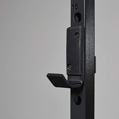 REP Fitness PR-1100 Power Rack - 700 lbs Rated Lifting Cage for Weight Training - color: Black, style: Power Rack + Dip Attachment