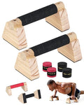 Wood Push Up Bars, Non-Slip Calisthenics Equipment for Strength Training, Solid Wood Calisthenics Bars & Parallettes Bars, Push Up Handles for Floor Exercises