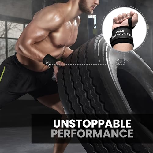 18" OG-Grade Wrist Wraps for Weightlifting – Heavy Duty Wrist Support with Thumb Loop & Lockdown Strap – Wrist Straps for Powerlifting, Bench Press & Gym Training - style: Classic Black