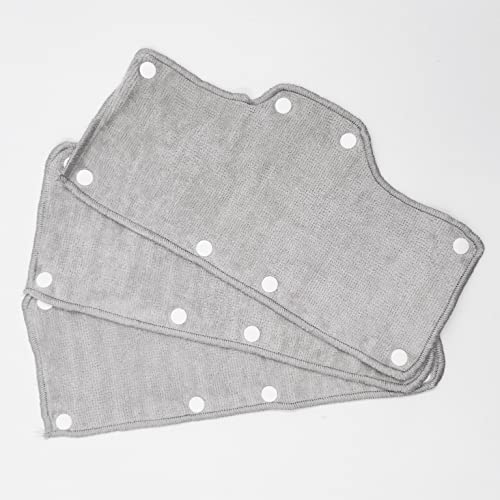 Light Gray Sweatband for Hardhat Washable Velvet Terry Cotton Hard Hat Liner snap on (6pcs) - color: Light Gray