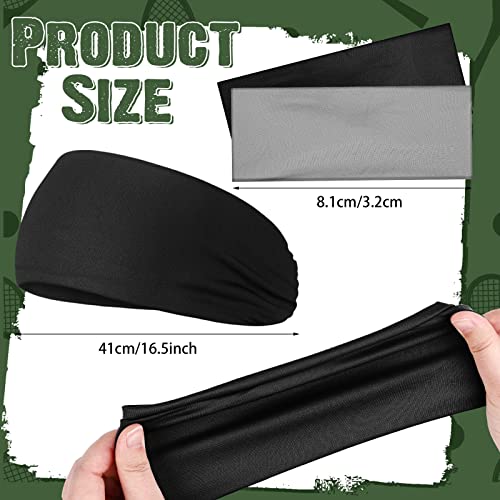 Deekin 6 Pcs Sweatbands for Kids Soccer Headbands Boys for Sports Breathable Sweat Wicking Headband for Kids Athletic Baseball Football Youth 5-15 Years Old - color: Black, Gray