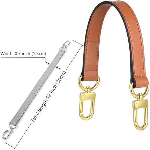 Genuine leather purse Handle compatible with Neonoe for Metis Noe BB NM Beaubourg Hobo - color: Brown-purse Handles