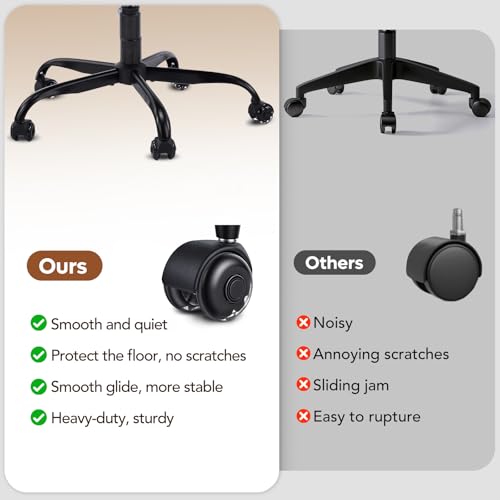 YFO Ergonomic Cross Legged Office Chair and ADHD Meditation Chair with Silent Wheels for Home Office Desk Chair and Yoga, Wider Backrest Support and Storage Pockets Design, PU Leather, Cream - color: Pu-cream