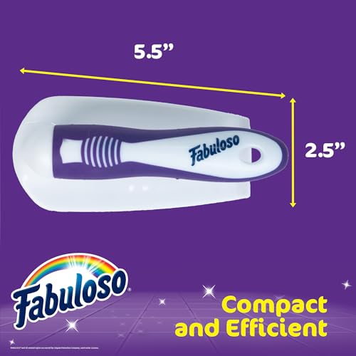 Fabuloso Cleaning Brush with Handle Compact Handheld Household Scrub Brush Kitchen Bathroom Baseboards Tile and Floors Firm Bristles Indoor Surface Cleaning White Purple 5.5 Inch Everyday Cleaning - size: Scrub Brush w/ Handle