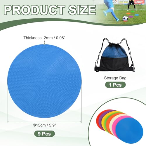 Spot Markers, Poly Spot Marker for Agility Training Floor Dots Non Slip Flat Field Cones - color: Blue, size: 15 cm/5.9inch