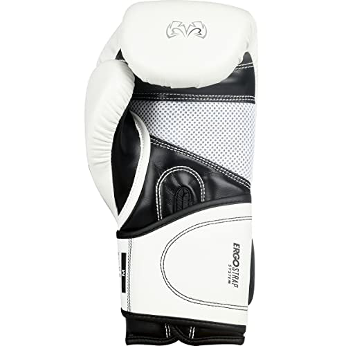 RIVAL Boxing RB2 2.0 Super Bag Gloves, Hook and Loop Closure - High-Density, Multi-Layered Padding, and Breathable Mesh Palm - color: White, size: Medium