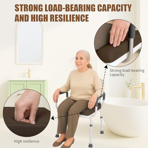 2 Pack Shower Bench Cushion, Soft Chair Pad for Elderly Bathing, Easy to Clean & Quick Dry, 4D air Fiber Material, Suitable for Shower Seat Cushion, Bathtub Baths, Poolside Rest, Brown - size: Brown
