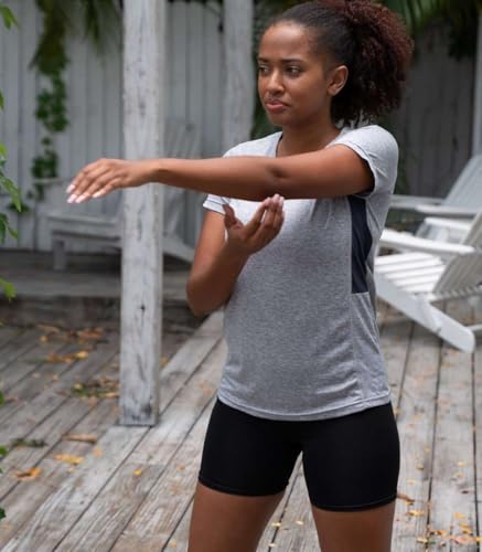 5 Pack Women's Dry Fit Short Sleeve Athletic Gym Workout Running Tops | Available in Plus Size, Exercise, Sports, Fitness, Quick Dry, Cooling, Moisture Wicking, Loose Basic Tees, Yoga, Pilates - color: Set 3, size: Large