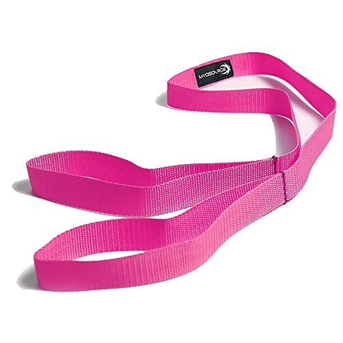 Myosource Kinetic Bands Tumble Pro X Ankle Straps Kit – Cheerleading Standing Tumbling Equipment, Gymnastics Backhandspring Trainer – Includes Flexibility Stunt Stretch Strap – Blue, Pink, Purple - color: Pink