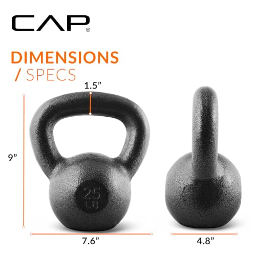 CAP Barbell Cast Iron Kettlebell - Singles and Sets, Multiple Weight Choices - size: 80 pounds set