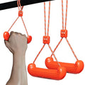 GD Fly Grip Pull Up Handles LAT Pull Down Attachments Nuetral Grip Cable | Nuetral grip Pull up bar, T-bar row Handle, 90 angle rotating, Barbell, Deadlift, Cable attachment, d handle tricep rope - color: Red Grip(Mixed Strap)