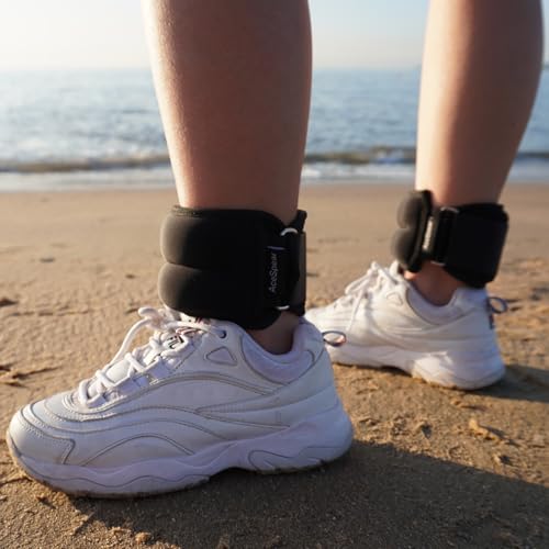 AceSpear Ankle Weights Sets for Men Women Kids 1lb 2lb 3lb 4lb 5lb Leg Weights Arm Wrist Weights Gym for Foot Exercise Training Workout Walking Jogging Yoga - color: Gray, size: 5 lbs x 2