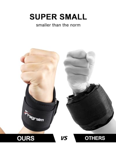 Fragraim Wrist Weights for Women Men with Thumb Loops Lock 1lb*2 1.5lbs*2 2lbs*2 2.5lbs*2 3lbs*2 Wrist and Ankle Weights Sets for Walking Running Strength Training Exercises, Physical Therapy - color: Black, size: 2 lbs x 2
