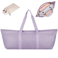 sportsnew Large Yoga Mat Bag Trolley Sleeve Gym Carrier Shoe Bag Wet Pocket | water-resistant fabric, large capacity,wide full-zip opening,separate shoe bag,2 yoga mat holder straps,multi-pocket storage - color: Purple