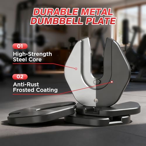 Adjustable Dumbbells Set All in One Free Weights Set for Home Gym | 25/26.5/52.5/55/85lbs Weights Dumbbells Set, 1 Sec Adjust Weights with Anti-Slip Handle for Home Fitness - color: 55lb-pair