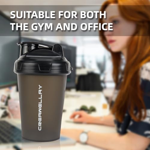 3 Pack Shaker Bottles for Protein Mixes, 17 oz Small Protein Shaker Bottle with Handle, Gym Shaker Cups with Blending Ball for Pre Workout, BPA-Free & Dishwasher Safe (Black, White, Blue) - color: White,Black,Blue