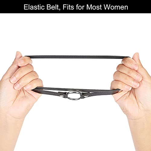 Adjustable O-ring Leg Garter, Elastic Thigh Garters Belt for Women, 1 Pair - color: Black