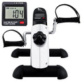 Mini Exercise Bike, himaly Under Desk Bike Pedal Exerciser Portable Foot Cycle Arm & Leg Peddler Machine with LCD Screen Displays - color: White