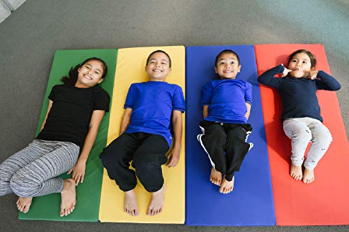 Factory Direct Partners SoftScape 4ft x 6ft Runway Tumbling Mat - Soft, Sturdy Foam, 3-Fold Exercise Mat - color: Assorted
