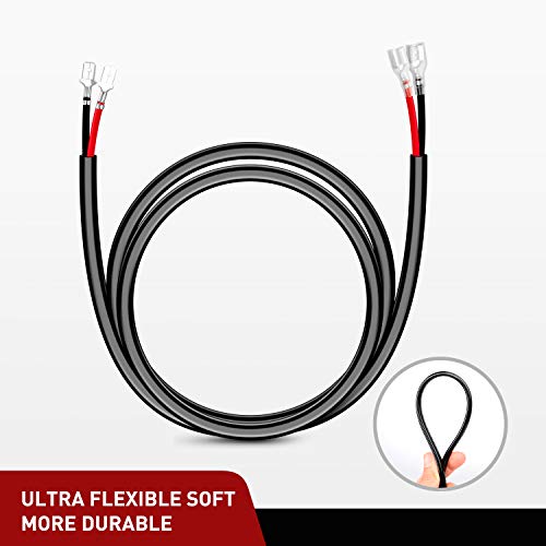 Nilight Wire Extension, 3 Feet, Play and Plug 16 Gauge – Wiring Harness Extension for Off Road LED Work Light Bar - size: 16AWG -3FT 2Pcs