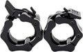 Olympic Barbell Clamps Collars Quick Release Pair Weight Clips for 2 inch Barbell Black
