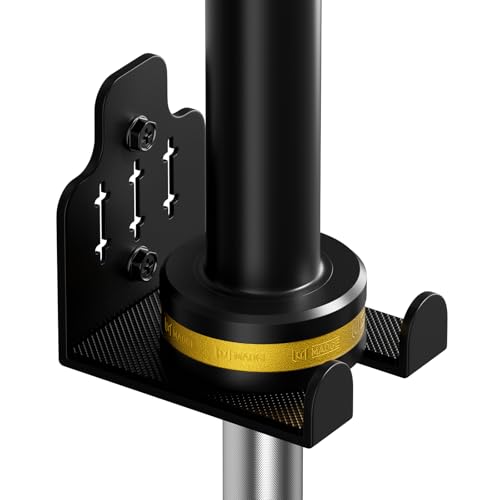 JNIHEEP Barbell Wall Holder,Olympic Hanger,Garage Gym Bar Wall Rack,Vertical Barbell Mount Rack,Space Saving Commercial or Home Gym Accessory,Holds Under 33mm Bar Size(Black) - color: Black 1 hook