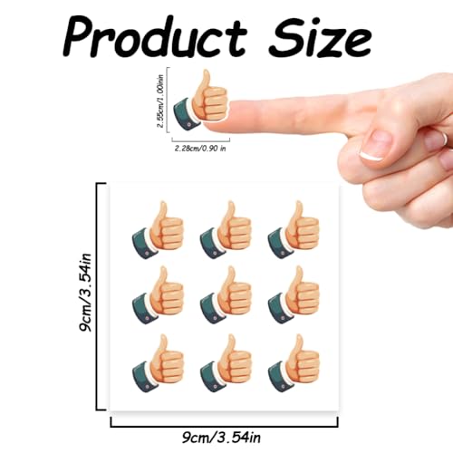 OLYCRAFT 180Pcs Thumbs Up Reward Stickers for Crafts 20 Sheets Incentive Stickers Sheet Thumbs Up Sticker Label Thumbs UP Decorative Stickers Self-Adhesive Stickers for Scrapbooking Journal Workout - style: Thumbs