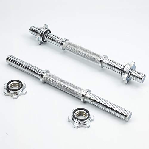 Threaded Dumbbell 12.6/14.2/15.7/18.1/19.7inch(30/35/40/46/50cm) Handles/Adjustable Dumbbell Bar Handles - Fit 1 inch Standard Weight Plate - Weightlifting Accessories - Sold in Pair - size: 19.7 inch