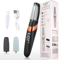 LQT® Electric Foot File – Rechargeable Callus Remover for Hard, Cracked Skin – At-Home Pedicure Kit for Smooth Feet (Men & Women) (Black) - style: Black