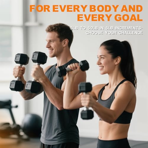 Mikolo Dumbbell Sets with Rack, Rubber Hex Dumbbells, Multiple Choices in 160/200/380/450/550LB, Hand Weights with Chrome Handle for Strength Training - style: 450LB SET