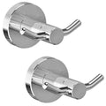 2 Pack Towel Hooks for Bathroom, Screw in Stainless Steel Wall Hooks for Hanging Coat Robe Keys(Chrome) - color: Chrome