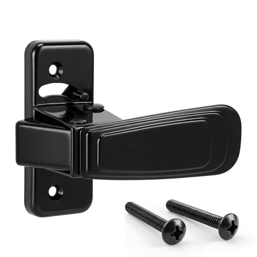 Replacement Screen Door Latch, Heavy Duty Inside Door Handle Compatible with Storm Doors Handle, Interior Latch for Screen and Storm Doors(for Non-Spring Loaded Strike,Black) - color: Black, style: for Non-spring Loaded Strike