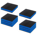 8Pcs Anti Vibration Pads 4'' X 4'' X 7/8" Sound Isolation Ribbed Rubber Mats with EVA Center, Heavy Duty Blue EVA Pad for Air Conditioner,Compressors,HVAC,Treadmills etc
