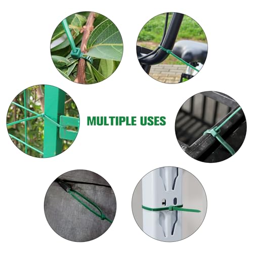 Zip Ties 6 inch, 1000 Pack Green Zip Ties, Green Cable Ties Self-Locking Nylon Cable Ties with 40 lbs Tensile Strength,Wire Ties for indoor and outdoor use. - color: Green, size: 6"(1000 Pack) 40 Lb